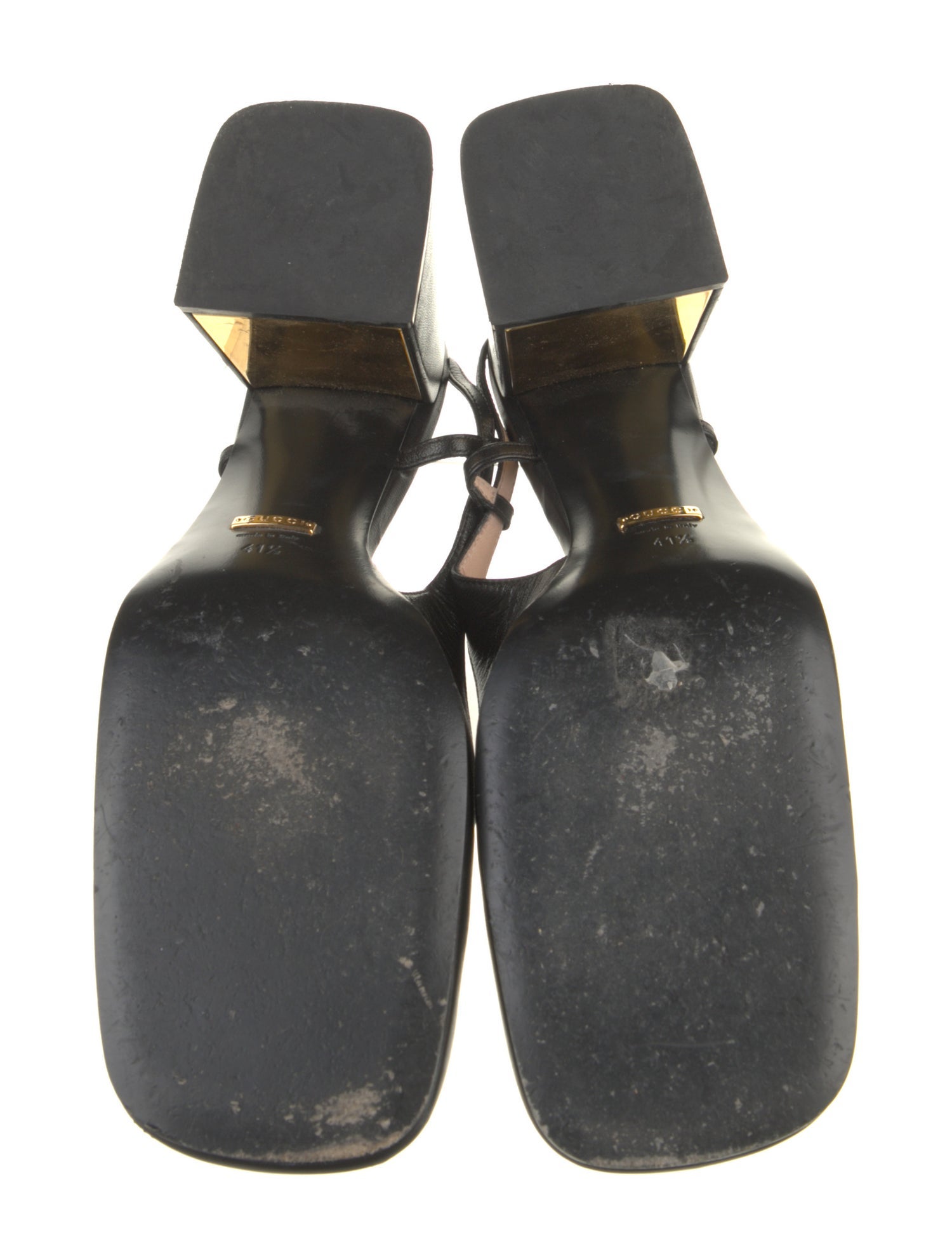 Gucci Horsebit Accent Leather Slingback Pumps